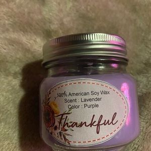 6 of The 8oz Lavender Scented Homemade Purple Candles